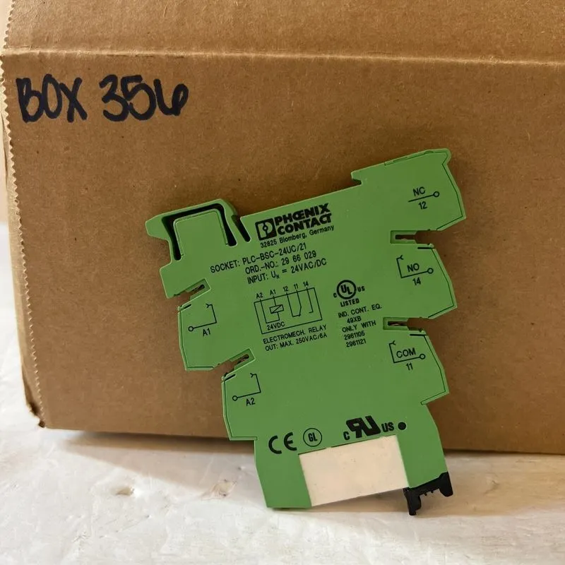 Колодка реле Phoenix Contact 2966016 Relay Socket SPDT 250V 6A, 24VDC Coil, DIN 
