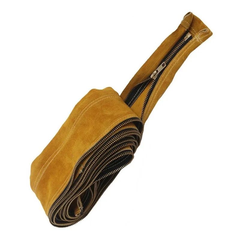 Сварочная горелка TIG MIG Cowhide Leather Welding Torch Hose Sheath 11point5ft/2 — фото лота 2