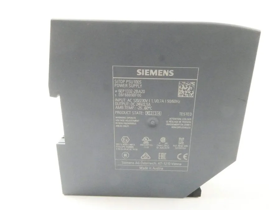 Блок питания SIEMENS 6EP1332-2BA20 SITOP PSU100S POWER SUPPLY 24VDC