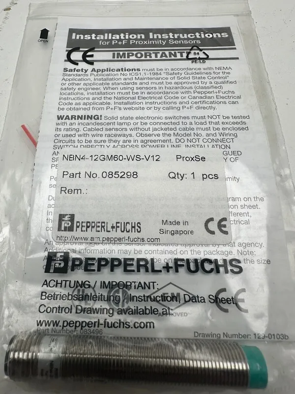 Датчик приближения Pepperl + Fuchs NBN4-12GM60-WS-V12 Proximity Sensor