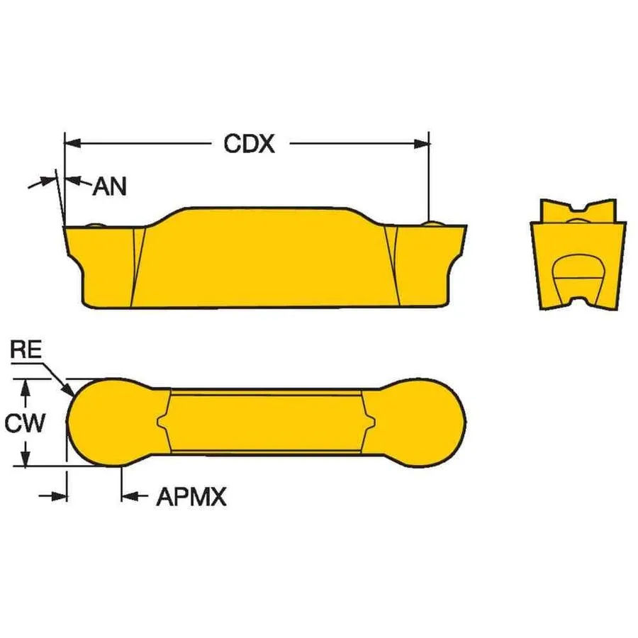 Режущий инструмент Sandvik Coromant N123E2-0200-RO H13A Carbide Grooving Insert