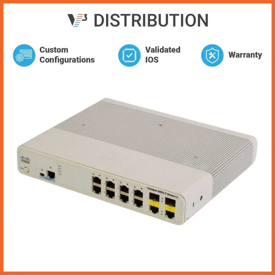 Коммутатор Cisco Catalyst WS-C2960C-8TC-S | 8 FE 2 x Dual Uplink Lan Lite