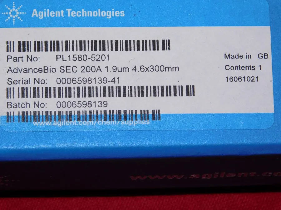 Хроматографическая колонка Agilent AdvanceBio SEC HPLC Column, 200Å 1.9µm, 4.6 x