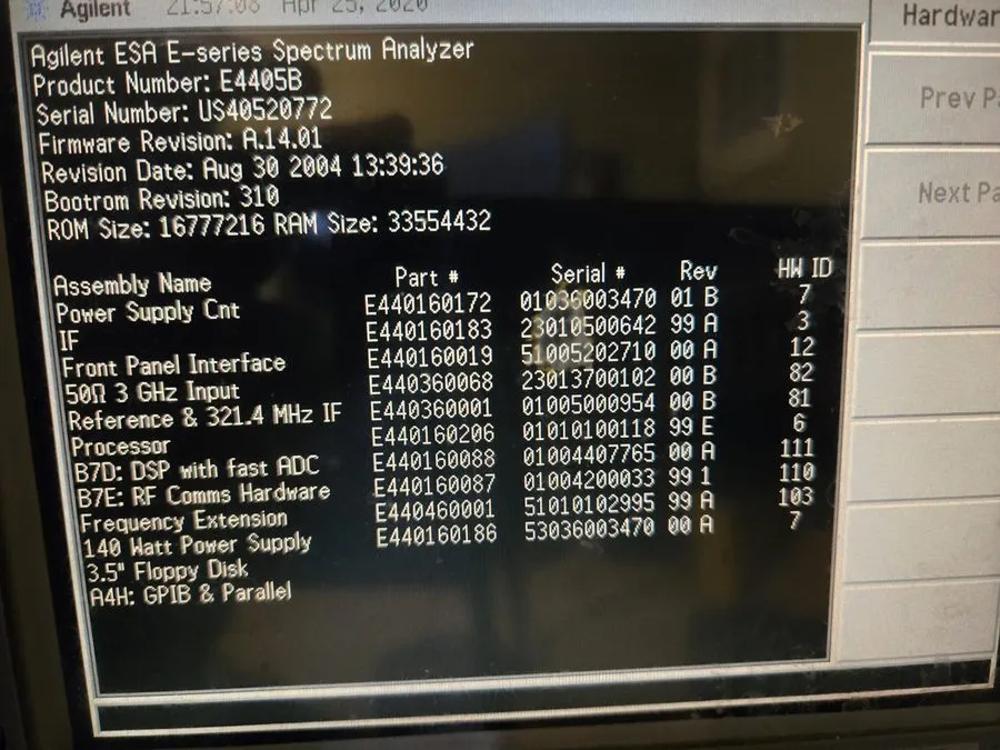 Анализатор спектра Agilent E4405B