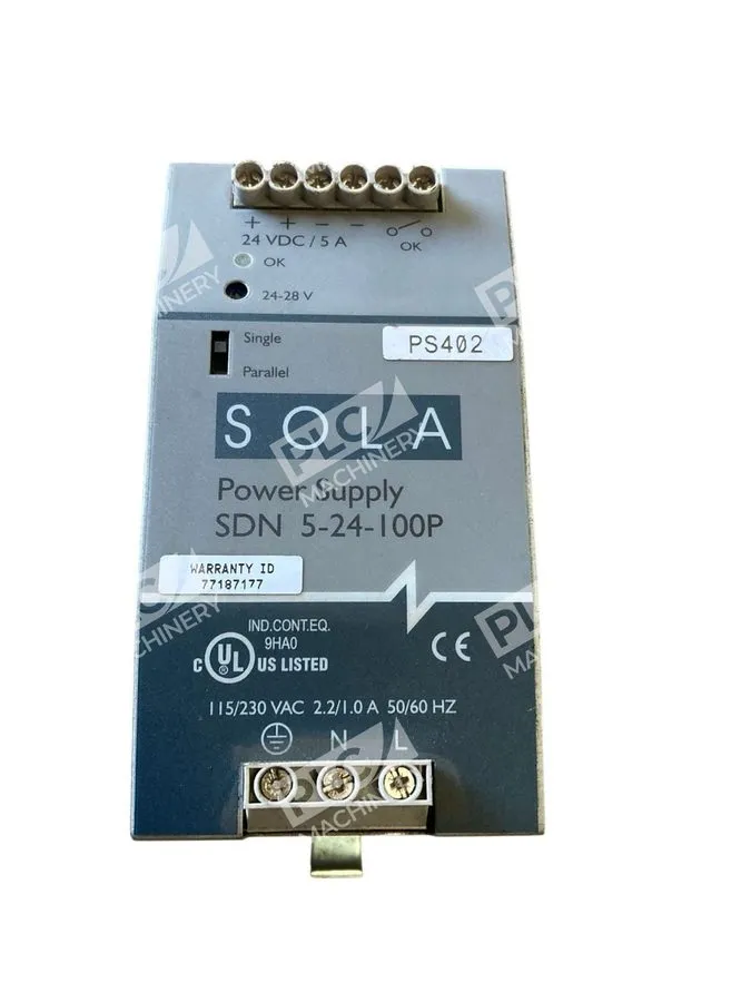 Блок питания Emerson SolaHD SDN 5-24-100P Power Supply 24VDC 5A 120W DIN Rail Mo — фото лота 1