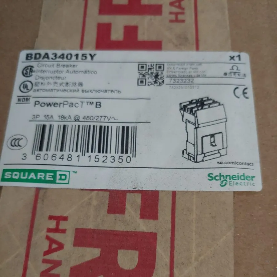 Автоматический выключатель Square D BDA34015Y 3p 480V 15a 18k I-Line Circuit Bre