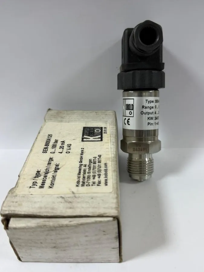 Датчик давления KOBOLD SEN-8600A125 Pressure Transmitter 0-100 bar 4-20mA G1/2 M — фото лота 1