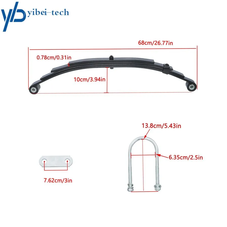 Складское оборудование 3500lb 6 Leaf Springs 7000lb Single Trailer Axle Suspensi — фото лота 1