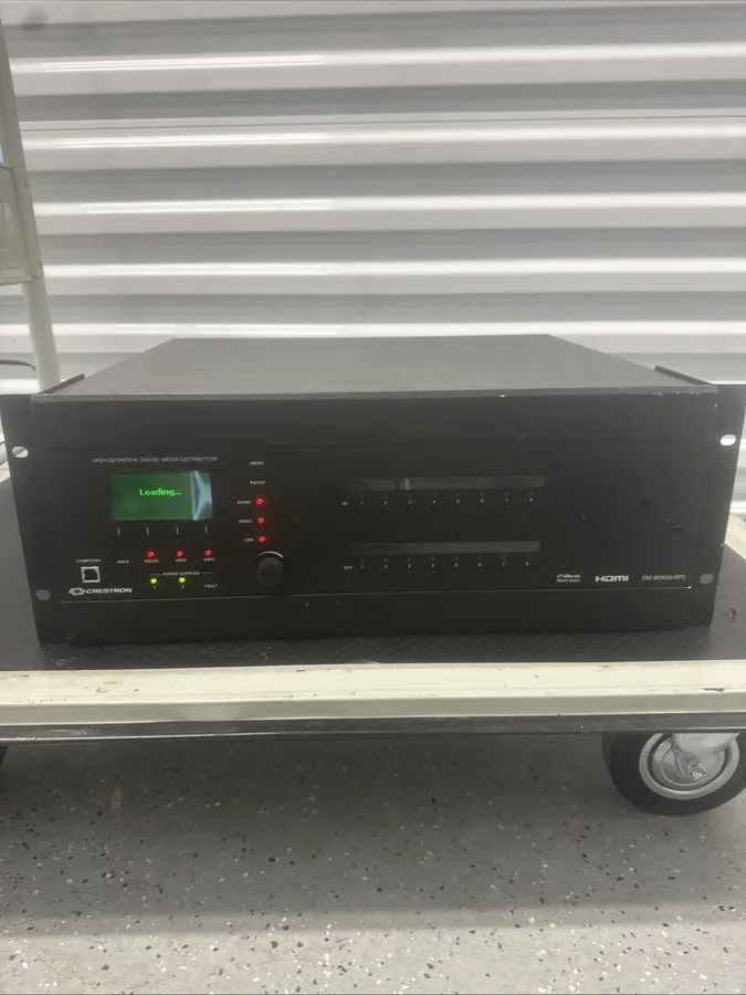 Видеокоммутатор Crestron DM-MD8X8-RPS 8x8 Media Switcher w/ 4K DSP & Fiber Cards — фото лота 2
