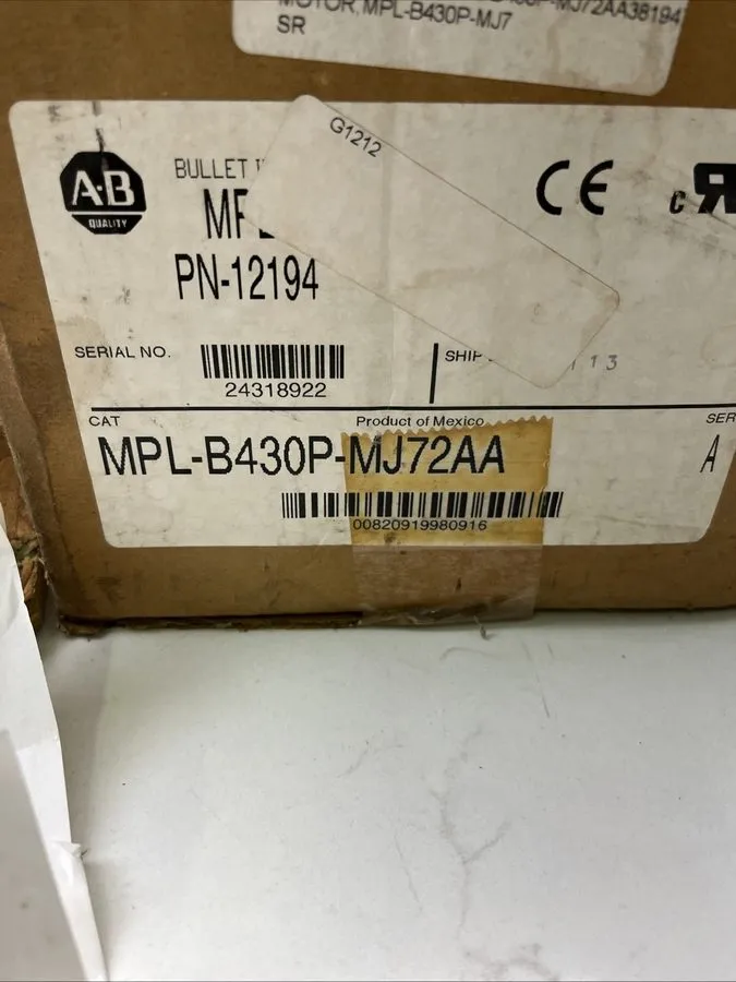 Серводвигатель MPL-B430P-MJ72AA Allen Bradley Servo Motor