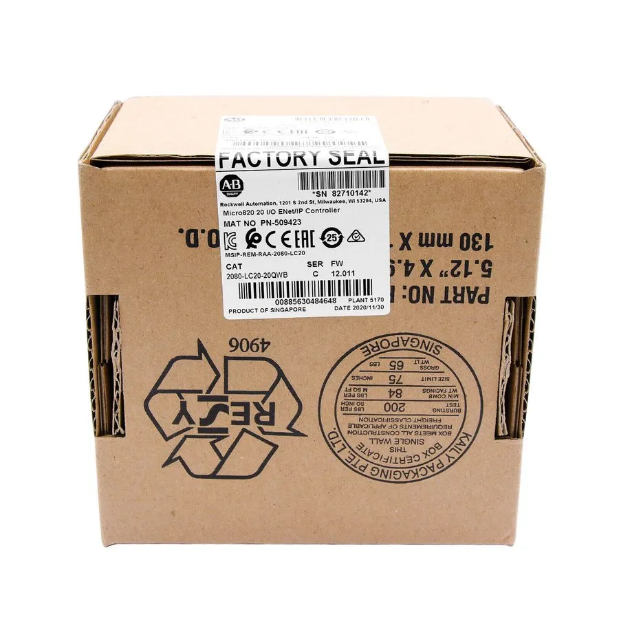 ПЛК 2080-LC20-20QWB Micro820 20 I/O ENet/IP Controller Allen-Bradley
