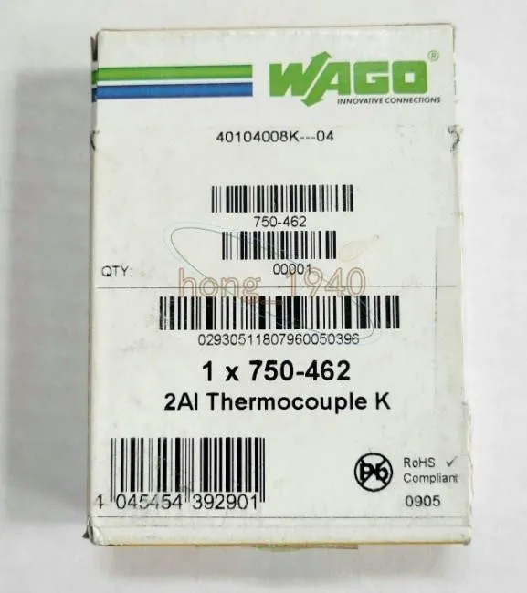 Модуль ввода-вывода WAGO 750-462 2-Channel Thermocouple Analog Input Module 24V