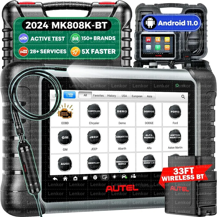 Диагностический сканер Autel MaxiCom MK808K-BT Pro MK808BT PRO OBD2 Diagnostic T
