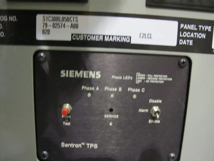 Электрооборудование Siemens S1 Panelboard B350 Main 50A 120/208V 3P4W With Surge — фото лота 1