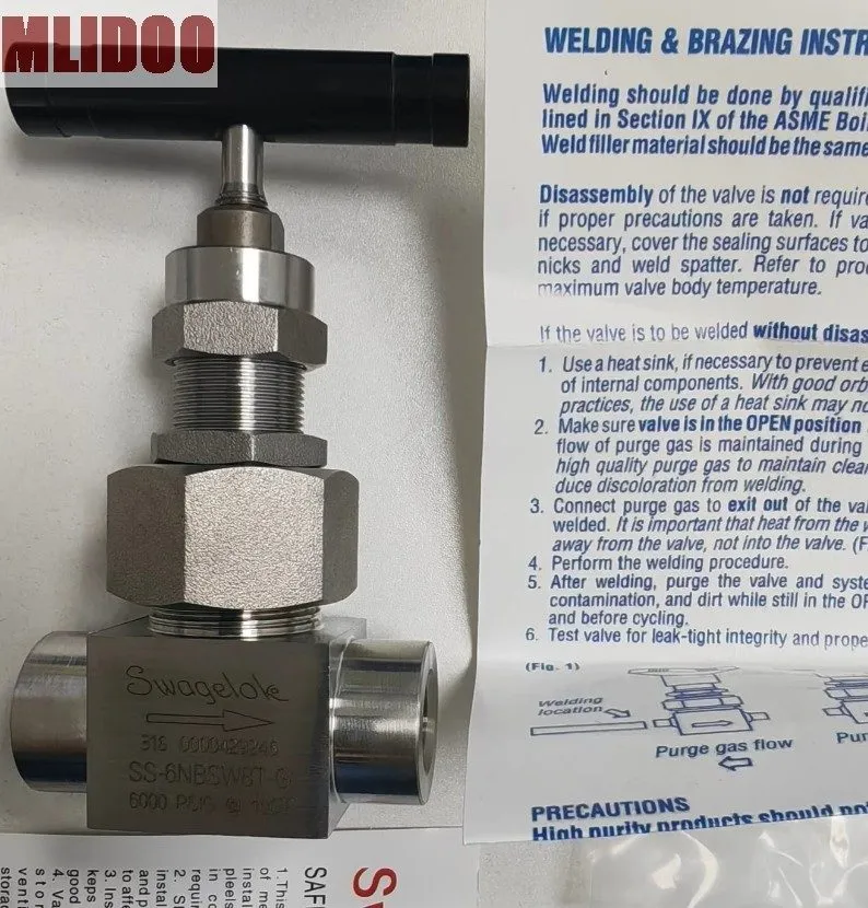 Клапан USA Swagelok 100% Union Bonnet Needle Valve SS-6NBSW8T-G