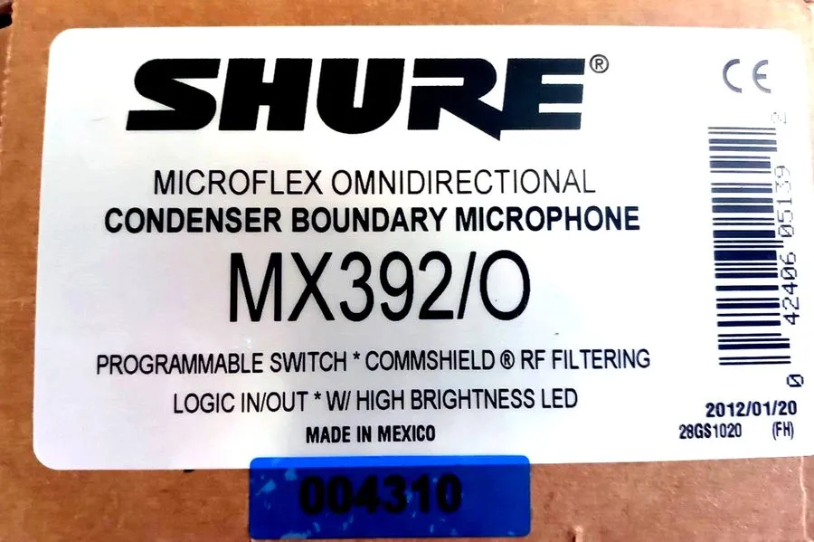 Маршрутизатор Shure MX392/0 Microflex Omni directional Condenser Microphone — фото лота 1
