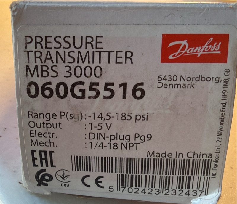 Датчик давления Danfoss 060G5516
