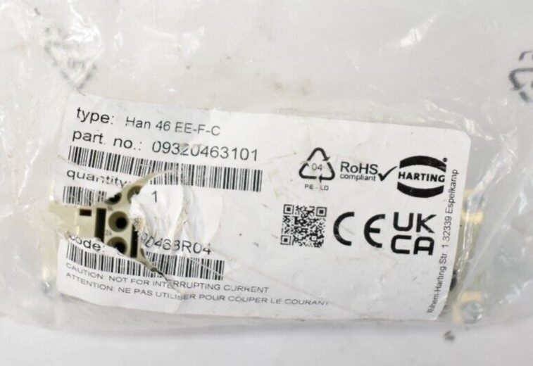 Разъём Harting 09320463101