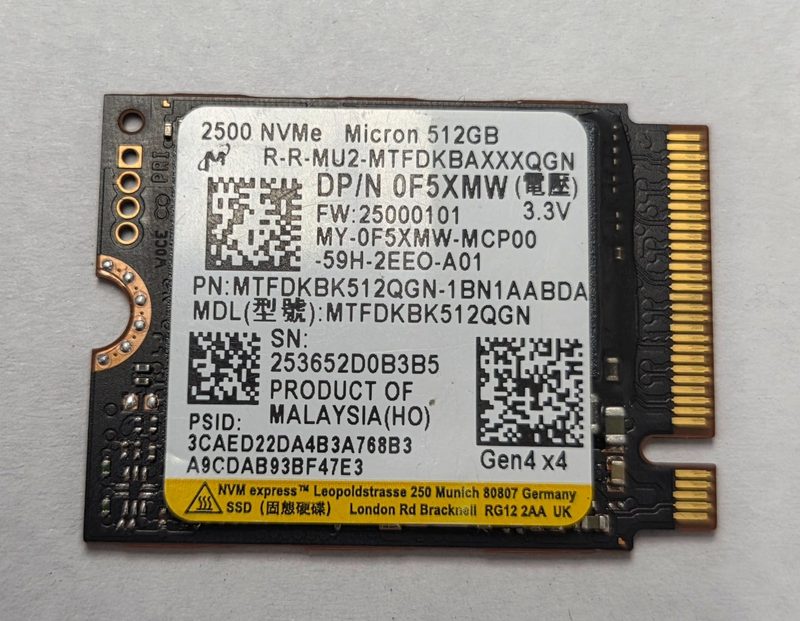 SSD-накопитель Micron 0F5XMW
