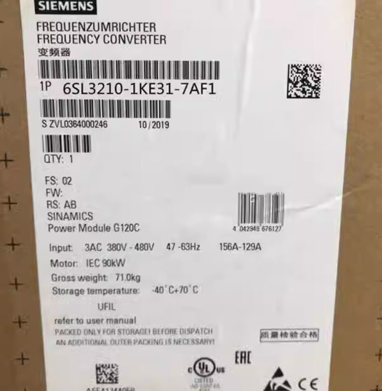 Частотный преобразователь Siemens 10-1KE31-7AF1