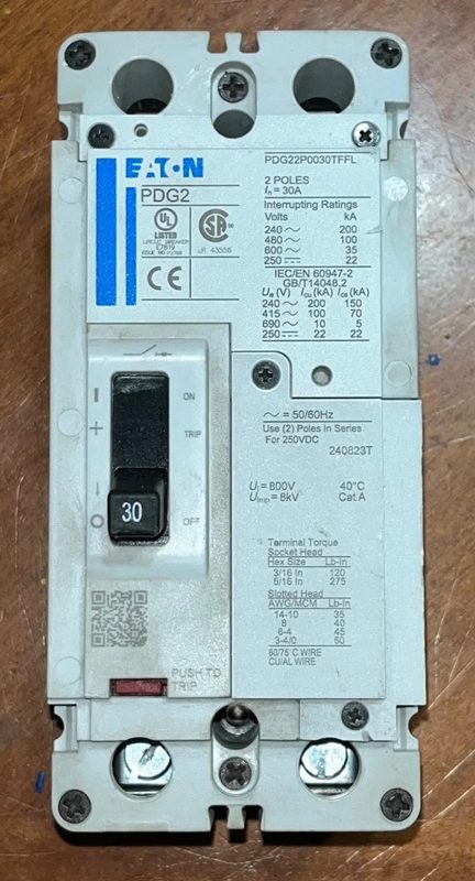 Автоматический выключатель Eaton 100KA/480V