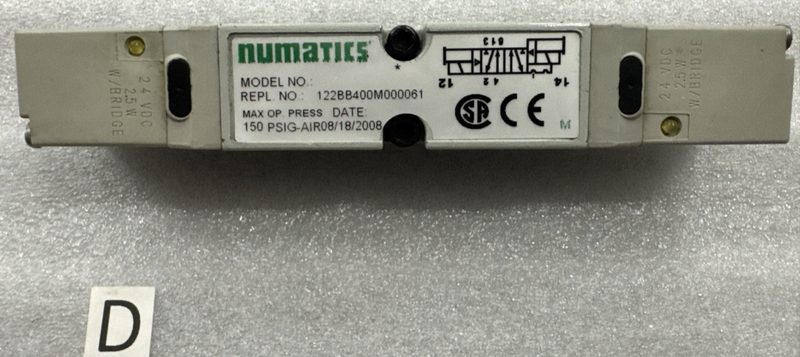Электромагнитный клапан Numatics 122BB4Z2MN00061