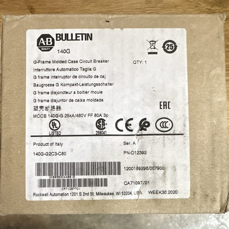 Автоматический выключатель Allen-Bradley 140G-G2C3-C80