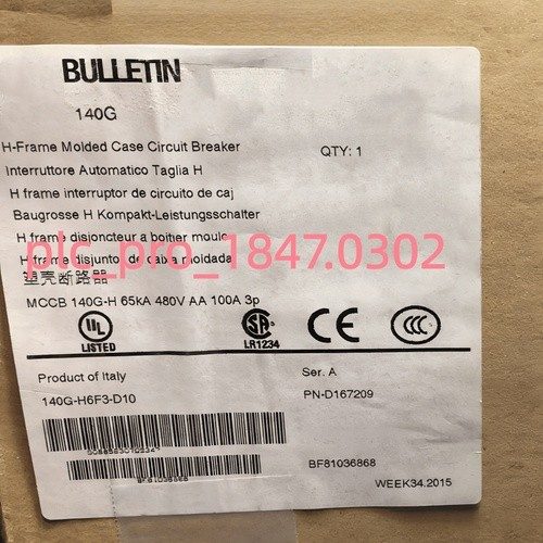 Автоматический выключатель Allen-Bradley 140G-H6F3-D10
