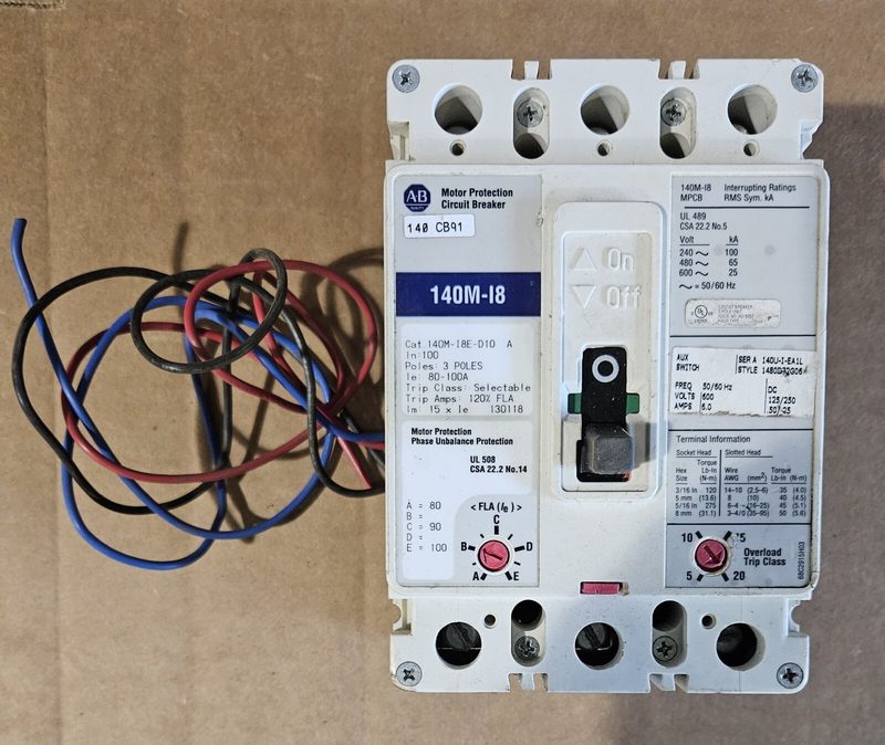 Автоматический выключатель Allen-Bradley 140M-I8E-D10