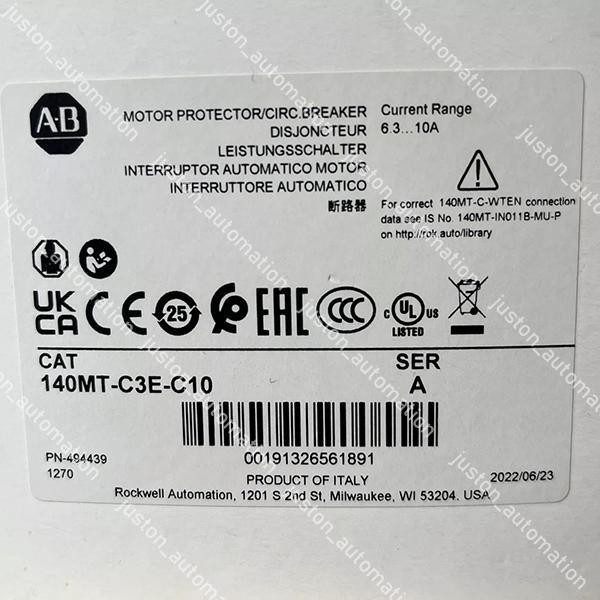Автоматический выключатель Allen-Bradley 140MP-A3E-C10