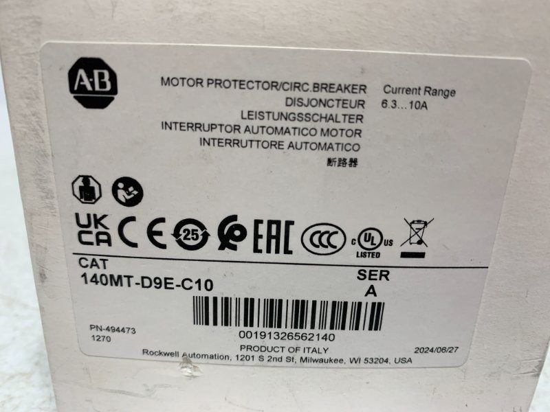 Автоматический выключатель Allen-Bradley 140MT-D9E-C10