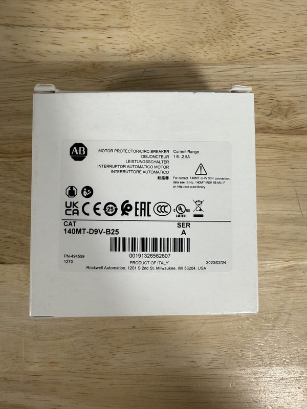 Автоматический выключатель Allen-Bradley 140MT-D9V-B25