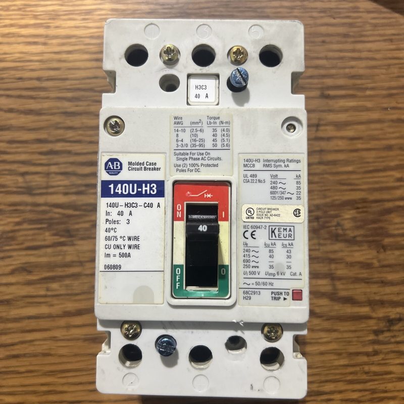 Автоматический выключатель Allen-Bradley 140U-H3C3-C40