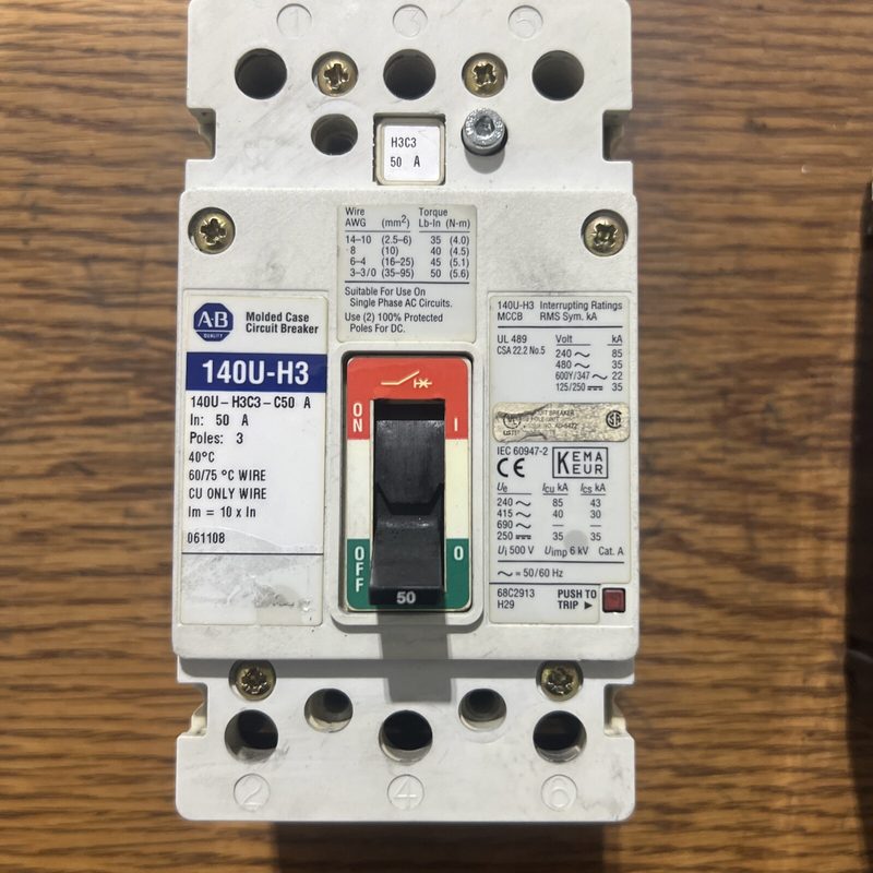 Автоматический выключатель Allen-Bradley 140U-H3C3-C50