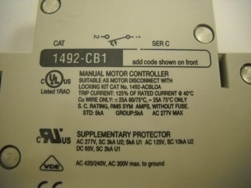 Автоматический выключатель Allen-Bradley 1492-CB1G070