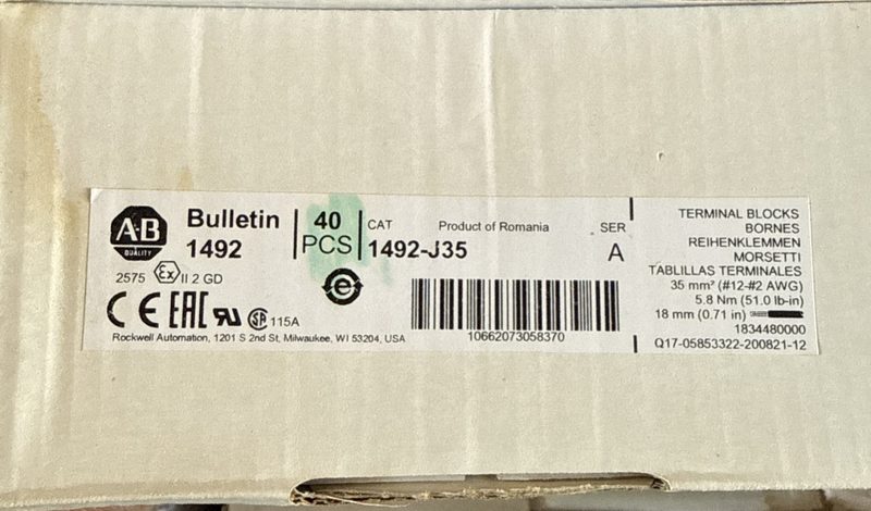 Клеммная колодка Allen-Bradley 1492-J35