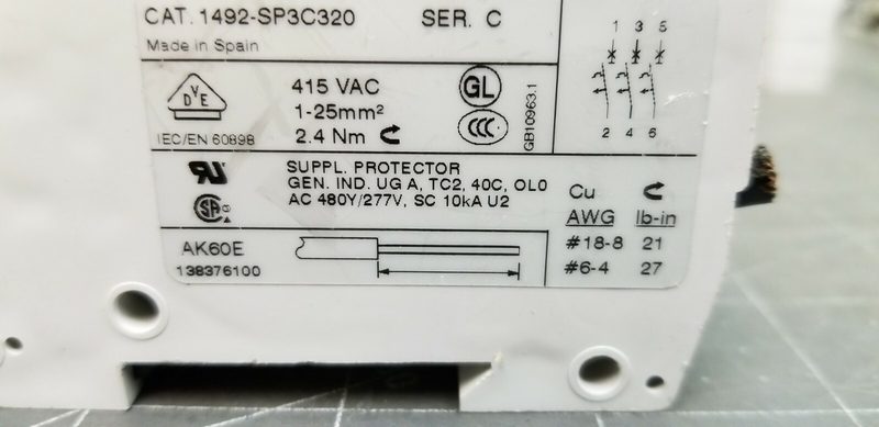 Автоматический выключатель Allen-Bradley 1492-SP3C320
