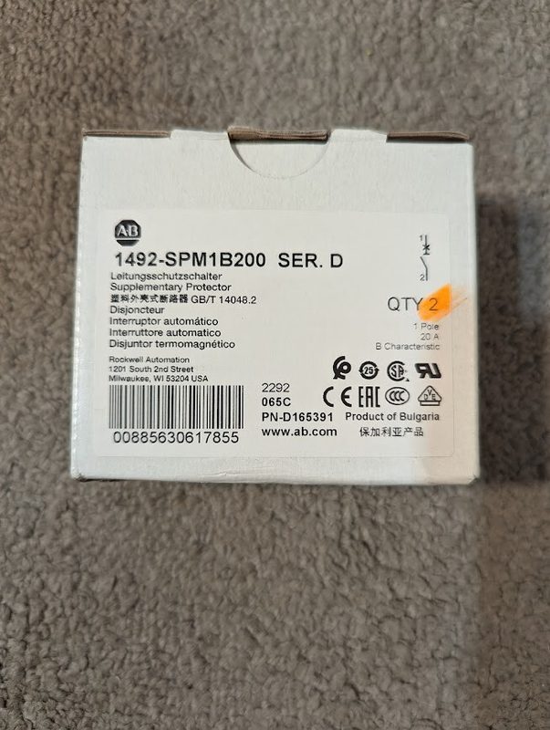 Автоматический выключатель Allen-Bradley 1492-SPM1B200