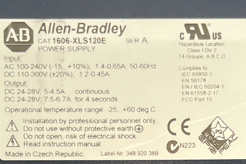 Блок питания Allen-Bradley 1606-XLS