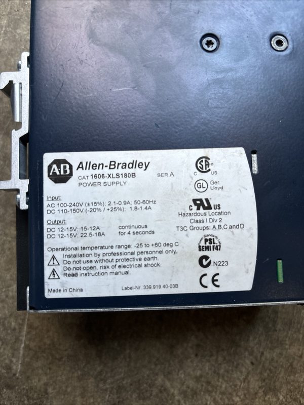 Блок питания Allen-Bradley 1606-XLS180B