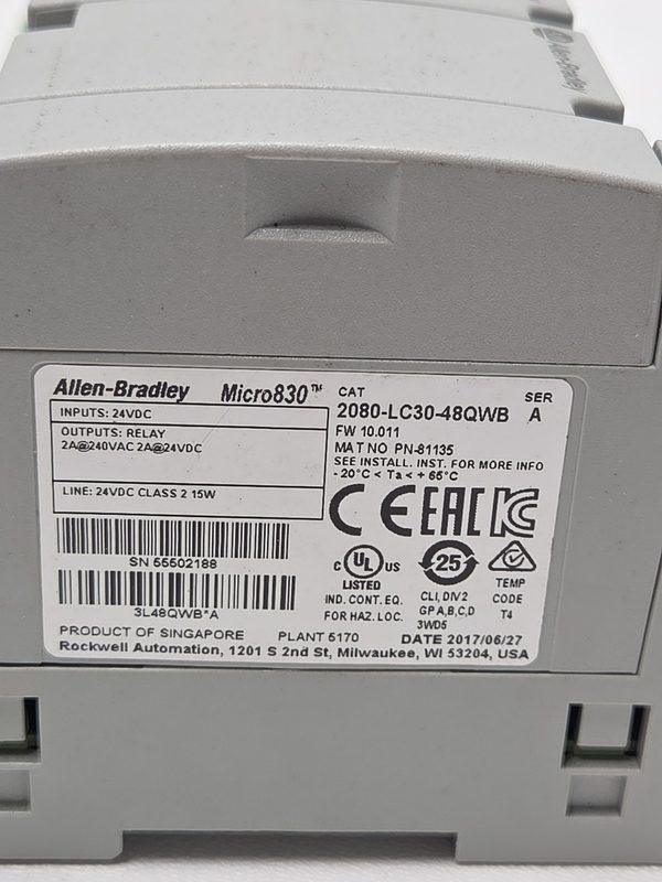 ПЛК Allen-Bradley 2080-LC30-48QWB