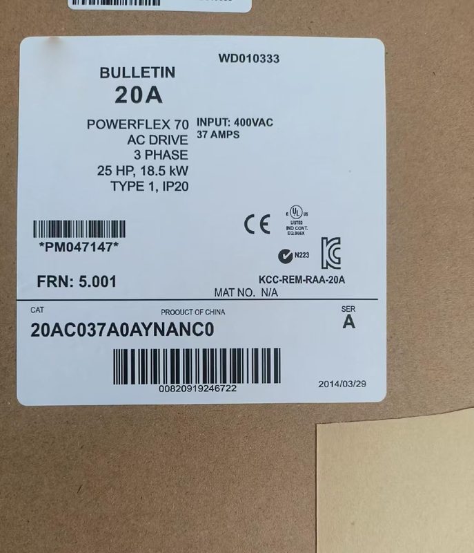 Частотный преобразователь Allen-Bradley 20AC037A0AYNANC0