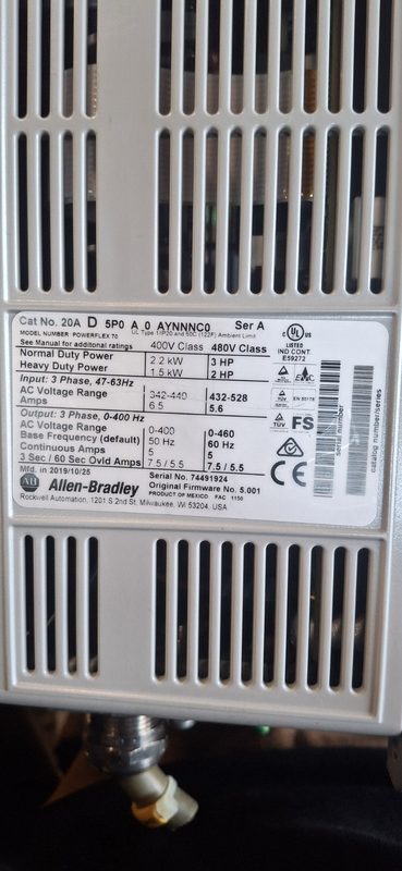 Частотный преобразователь Allen-Bradley 20AD5A0AYNNNC0