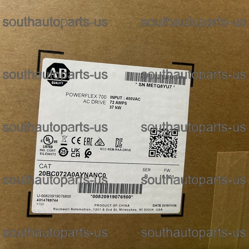 Частотный преобразователь Allen-Bradley 20BC072A0AYNANC0