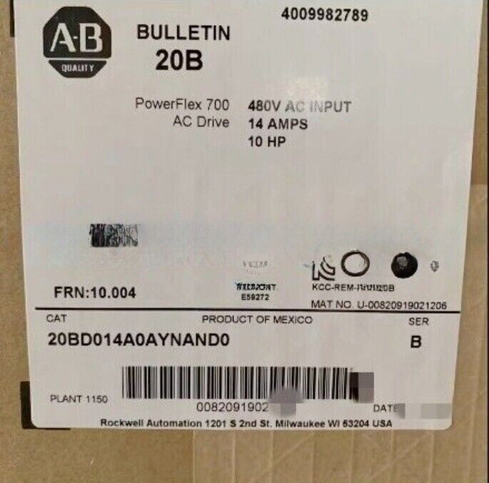Частотный преобразователь Allen-Bradley 20BD014A0AYNAND0