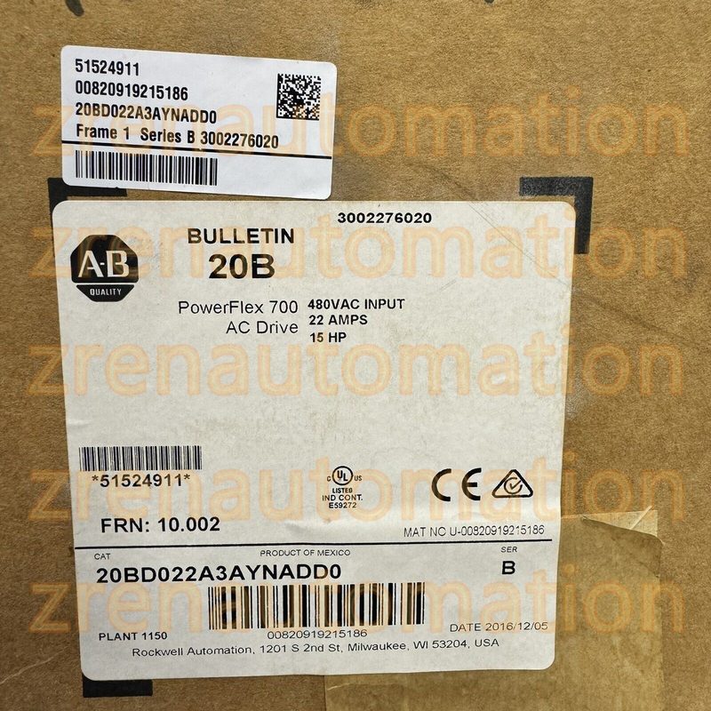 Частотный преобразователь Allen-Bradley 20BD022A3AYNADD0