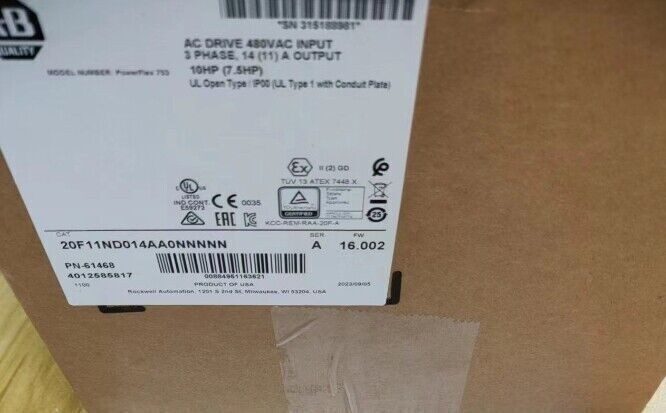 Частотный преобразователь Allen-Bradley 20F11ND014AA0NNNNN