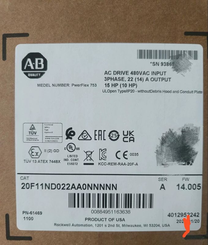 Частотный преобразователь Allen-Bradley 20F11ND022AA0NNNNN