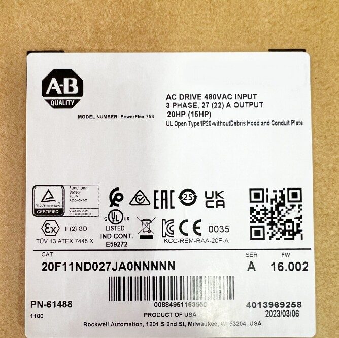 Частотный преобразователь Allen-Bradley 20F11ND027JA0NNNN