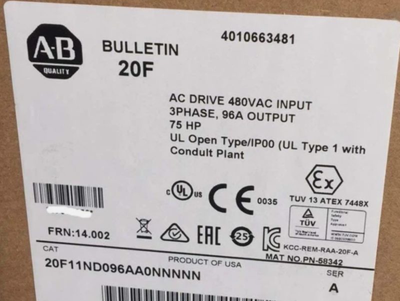 Частотный преобразователь Allen-Bradley 20F11ND096AA0NNNN